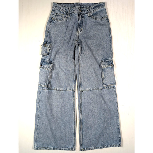 AriZona Denim - Arizona Low Rise Baggy Jeans Womens Size 5 Light Blue Cargo Skater 90s Grunge
